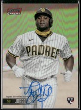 Jorge Ona RC 2021 Stadium Club Chrome Autograph Red Refractor Auto /5 Padres