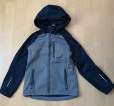*** tolle Softshelljacke, blau/grau, ungefüttert, Gr. 134/140 ***