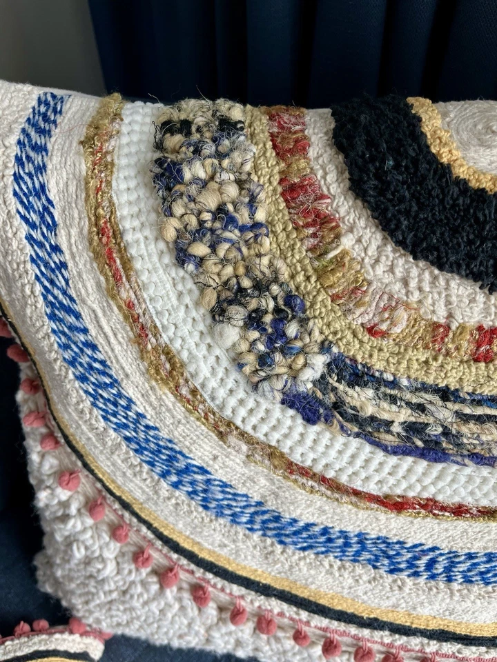 Livabliss Fleetwood 20x20  Indoor Decorative Cushion Pillow Boho Textured Set 2 - Image 3 of 4