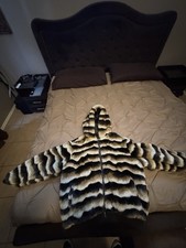 Pristine Unisex Ablanche Faux Fur Jacket - Black, Brown, Cream - Size L