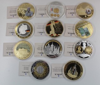 Konvolut Sammlung 11x Gigant Medaille je 110 g Vatikan BRD Einigkeit Euro Kaiser