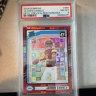 Panini 2024 Donruss Rated Rookie Jayden Daniels #389 Red Pandora PSA 8 RC