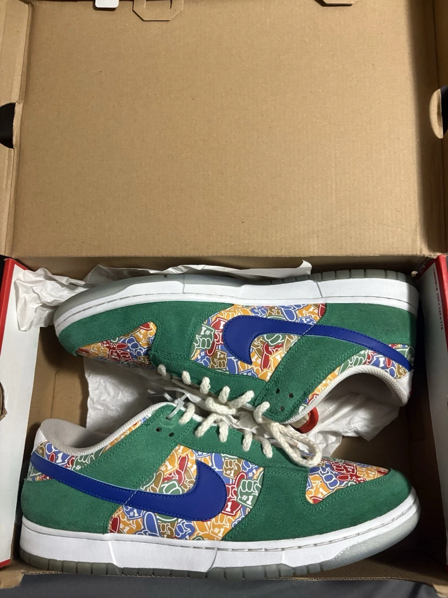 New Nike Dunk Low Foam Finger Green and Blue RARE mens size 12 w/ box Size 12.5 - Nike Dunk Low  main image 3