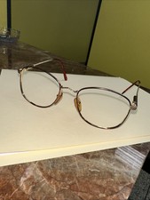 Vintage Givenchy 410 Gold Amber Metal Eyeglasses Frames 57  21 - 140