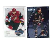 2002-03 ITG Be a Player Signature Series Shane Doan AUTO &amp; Heroes Insert Coyotes