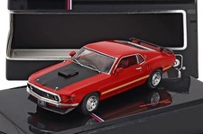 1970 Ford Mustang Mach 1 Coupe Red/Black in 1:43 scale by IXO