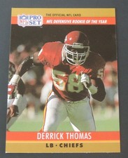 1990 PRO SET FACT CINCINNATI DERRICK THOMAS CARD #6 EXTREMELY RARE CHIEFS L@@K