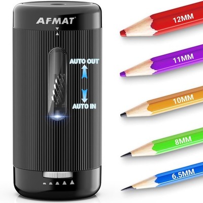 AFMAT Elektrischer Anspitzer mit Behälter, Aufladbarer Automatischer Spitzer für
