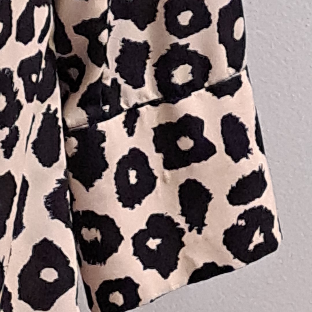 Gretchen Scott Leopard Print Button Up Top Beige … - image 6