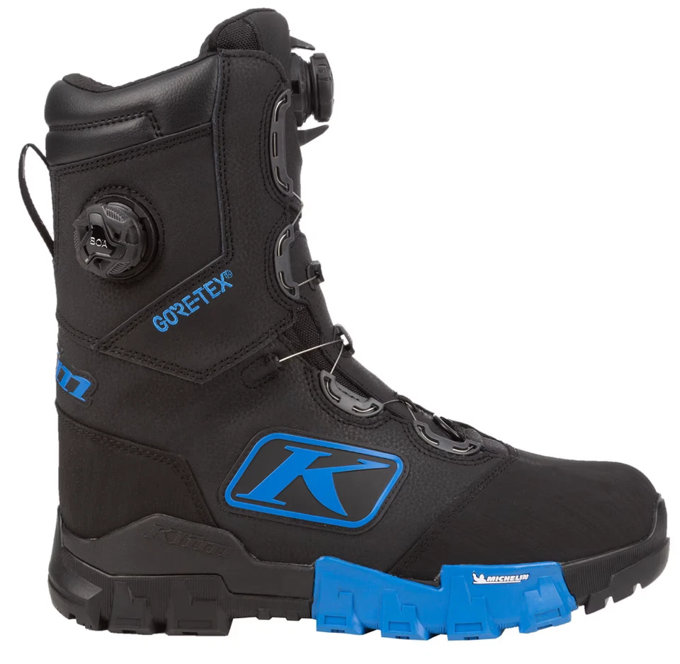 BOTAS DE MOTO DE NIEVE KLIM "ADRENALINE PRO S GTX" DUAL BOA NEGRAS/AZULES PARA HOMBRE EE. UU. 12 Foto 3 de 4