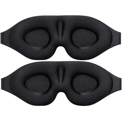 2pcs 3D Blackout Contoured Eye Mask Breathable Traveling New