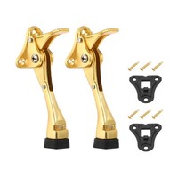 "FüR 2Er-Set Kickdown-TüRstopper, 4,7\" Alu Verstellbarer TüRhalter Gold"