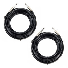 2PCS Professional 15 Feet 12 Gauge 1/4 Inch to 1/4 Inch Male Speaker Cables - 15