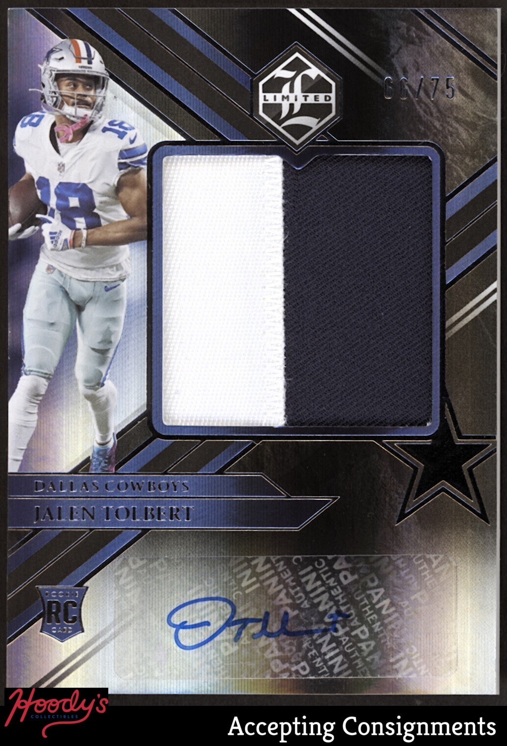 Jalen Tolbert Panini Limited #169 Autograph Patch Holo