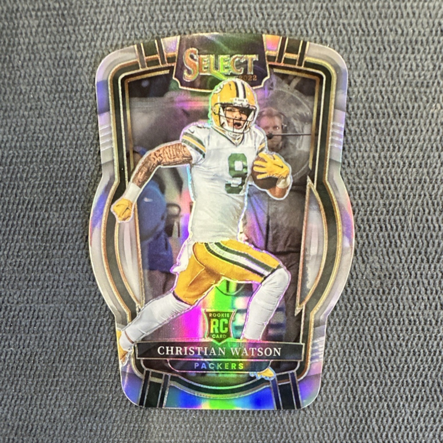 2022 Panini Select Christian Watson #265 Silver Prizm Die-Cut Packers Rookie