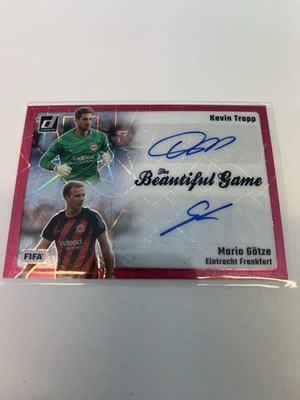 Panini Donruss 2023-2024 Pink Velocity Dual Beautiful Game Auto Trapp Götze SSP