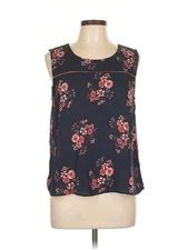 Collective Concepts Women Black Sleeveless Blouse L