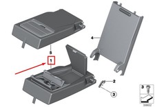 BMW 3 Gran Turismo F34 Mittelarmlehne hinten 52207352202 7352202 NEU ORIGINAL