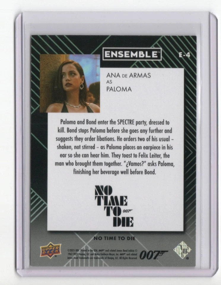 James Bond No Time to Die GOLD PARALEL Chase Ensemble E-4 Ana de Armas #17/77 Foto 2 de 4