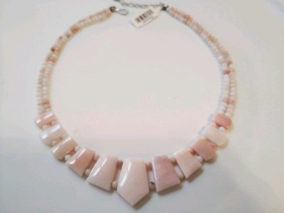 Jay King DTR mine finds Pink Opal statement Necklace 925 Sterling Silver #2 