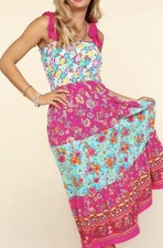 Women’s Plus Size Multicolor Smocked Maxi Dress 3x