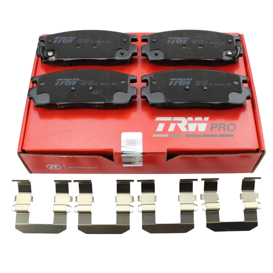 Juego de clips de pastillas de freno traseras de cerámica TRW Pro para Chevrolet GMC Pontiac Saturn Suzuki Foto 3 de 4