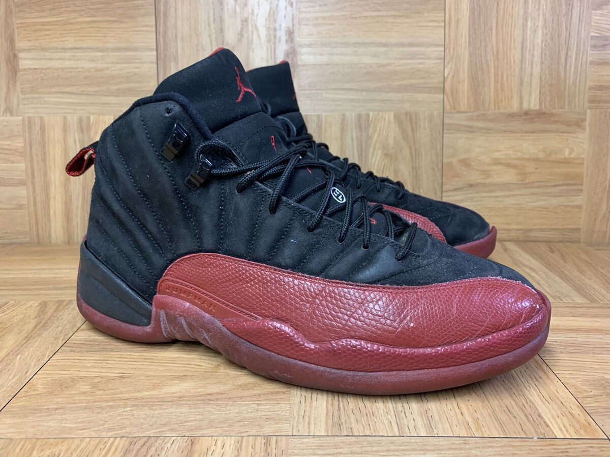 RARE🔥 Nike Air Jordan 12 XII Retro Flu Game '09 Black Red RARE🔥 Nike Air Jordan 12 XII Retro Flu Game '09 Black Red