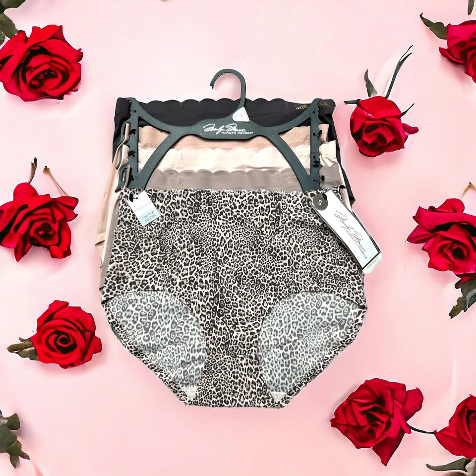 Bragas de tiro medio Marilyn Monroe 5 piezas MM3731-49 No Show ~ M ~ Multicolor $48-PERFECTAS Foto 2 de 4