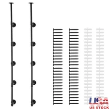 Commercial Pipe Shelving Metal Wall-Mounted Storage Unit 5-Tier Organizer Home