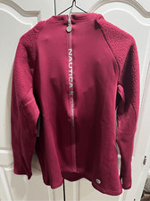 Nautica Competition Womens Fleece Soft Shell Jacket Red GT21050 NEW Sz Large
