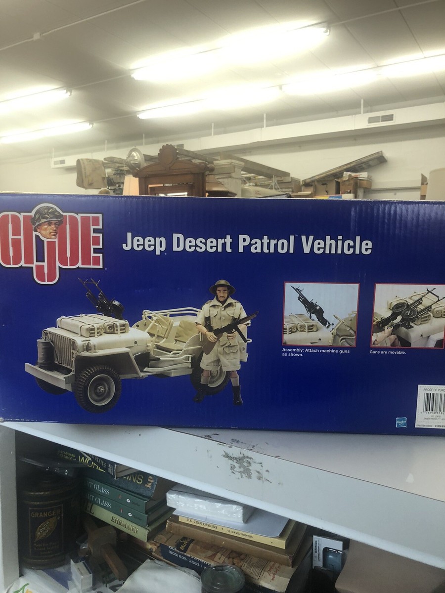 Hasbro 1/6 Gi Joe Jeep Desert Patrol Vehicle with Exclusive Hasbro 1/6 Gi Joe Jeep Desert Patrol Vehicle with Exclusive