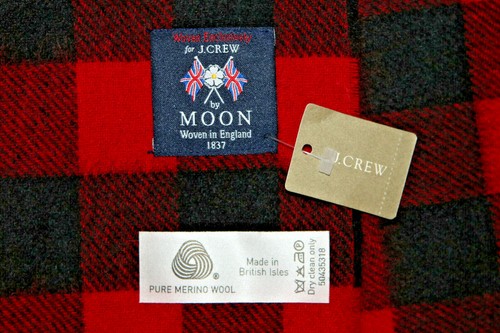Abraham Moon for J. Crew 100% Pure Merino Wool Scarf MADE IN ENGLAND UK NEW - Picture 3 of 3