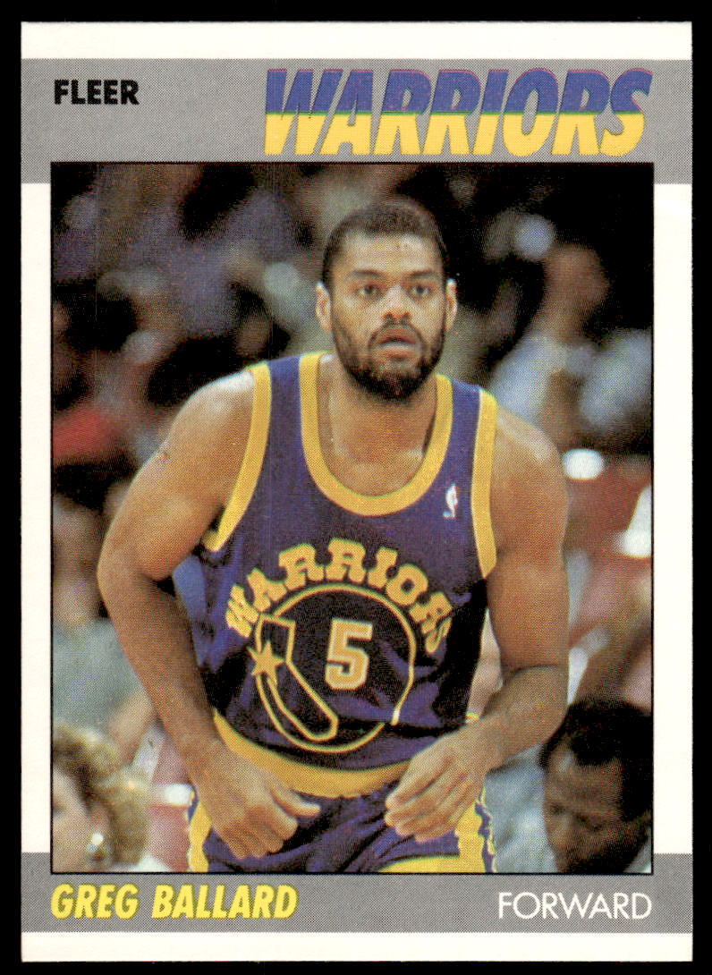 1987-88 Fleer #7 Greg Ballard BASKETBALL Golden State Warriors