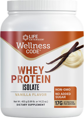 Wellness Code  Whey Protein Isolate (Vanilla), 403 grams