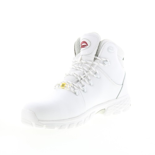 Avenger Flight Alloy Toe SD10 A7423 Mens White Leather Work Boots - Imagen 4 de 8