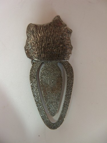 Vintage Metzke Pewter Cat Kitten Bookmark - Picture 5 of 7