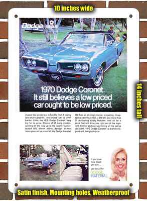 Metal Sign - 1970 Dodge Coronet 2- 10x14 inches
