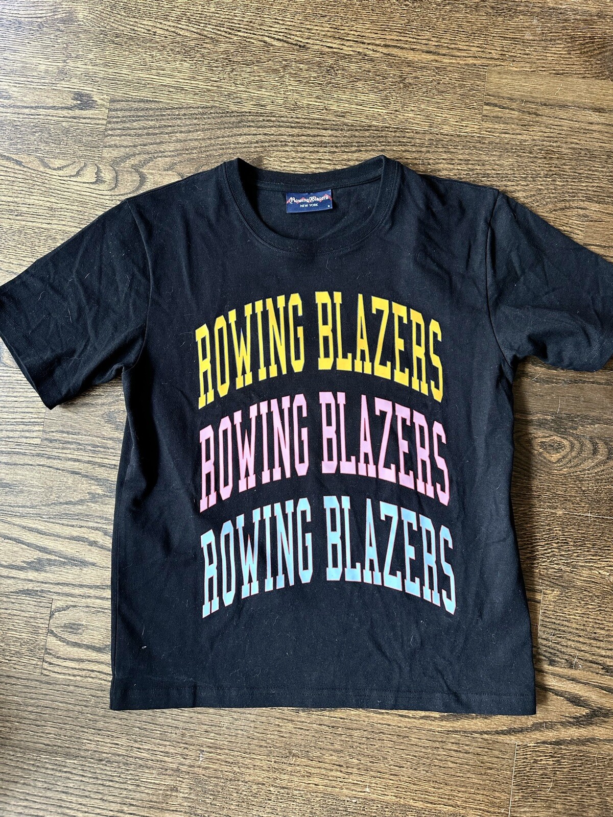 FILA T shirt Rowing Blazers Tripla Collegiata Cotone Nero Multicolore Unisex S