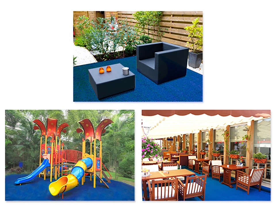 Hierba Sintético Azul 7MM Decorativa Tienda Hogar Jardín Alfombra Prado - Imagen 4 de 4