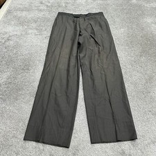 Hugo Boss Dress Pants Mens 34x34 Dark Gray Straight Flat Front Workwear Business