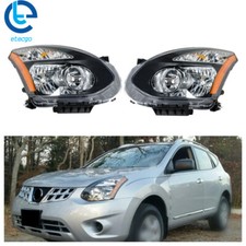 For 2008-2010 2011 2012 2013 Nissan Rogue Headlight Halogen Rightleft Black