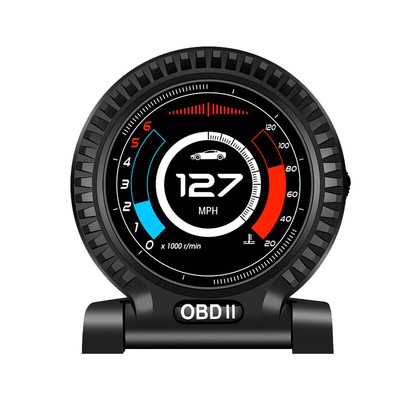 OBD2 HUD Multi Gauge Boost Scanner Head-Up Display Car Turbine Pressure Oil Temp