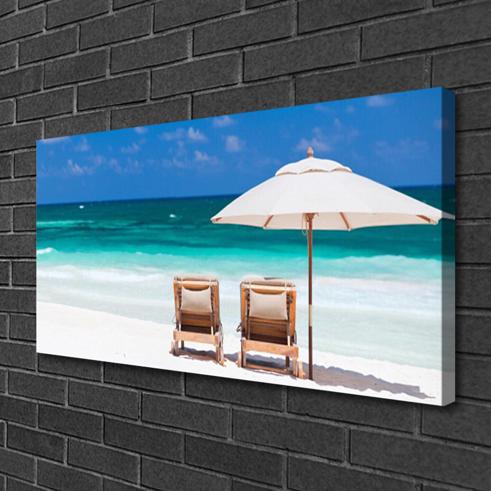 Photo sur toile plage 100x50 cm pour illuminer une pièce sombre facilement