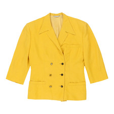 Gianni Versace Blazer - Small Yellow Linen