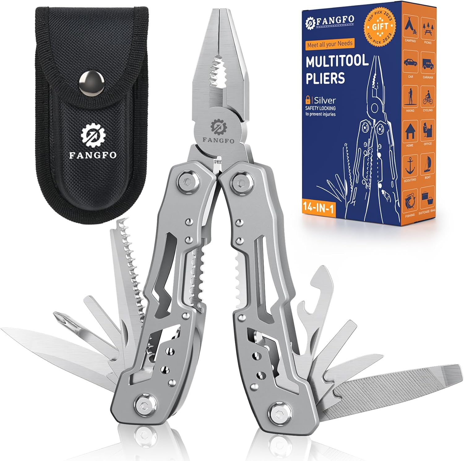 14-in-1 Multitool Pliers with Safety Lock – Premium Portable Multi-Tool for Professionals