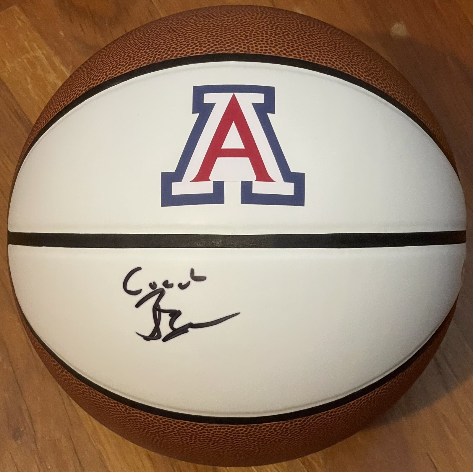 Tommy Lloyd Autographed Signed Arizona Wildcats Logo Basketball PSA/DNA COY 