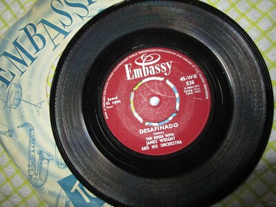 James Wright And His Orchestra   Desafinado / Must Be Madison UK 7inch Single