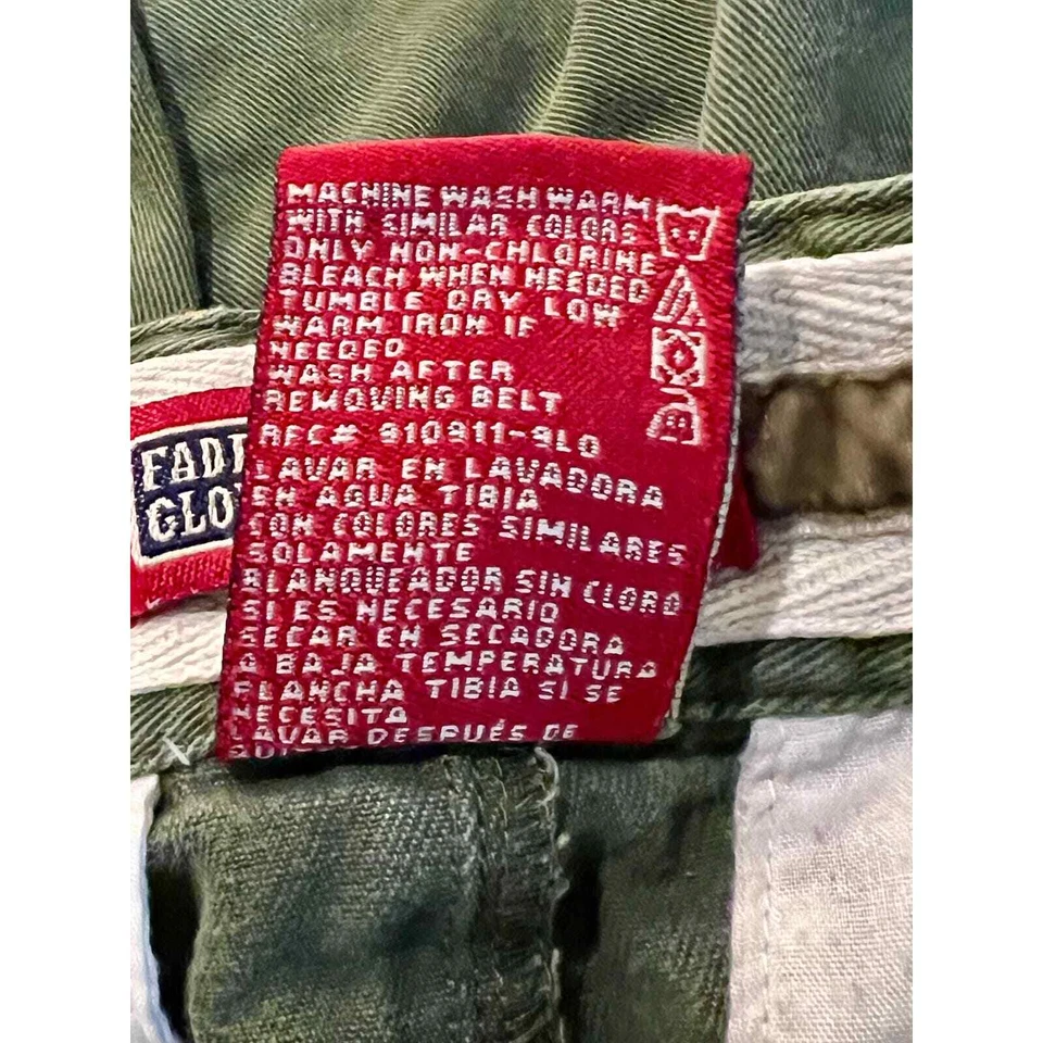 Шорты хаки с регулируемой талией Faded Glory стиль чино - детские | размер: 8 - Изображение 4 из 4