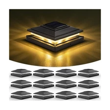 VOLISUN Solar Fence - Post Lights, Solar Post Cap Light Outdoor Waterproof 12...