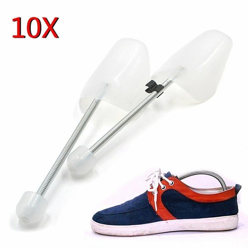 10 x PARES DE ZAPATOS ÁRBOL ÁRBOLES PLÁSTICO MANTENER FORMA ZAPATOS CALZADO BLANCO NUEVO - Imagen 12 de 12